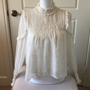 Ruffled Turtleneck Top